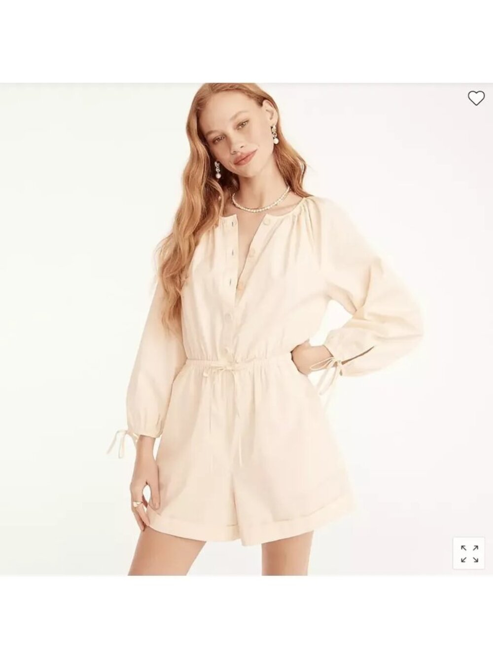 NWT J. Crew Cotton Poplin Romper, Size Small